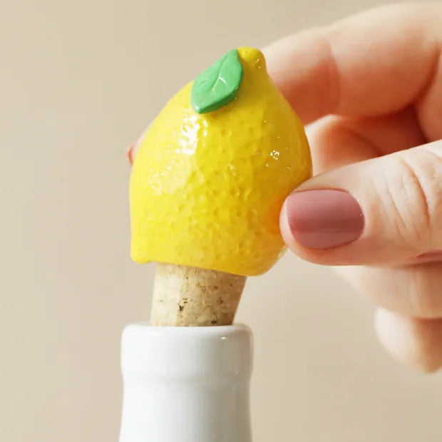 Lisa Angel - Lemon Cork Bottle Stopper