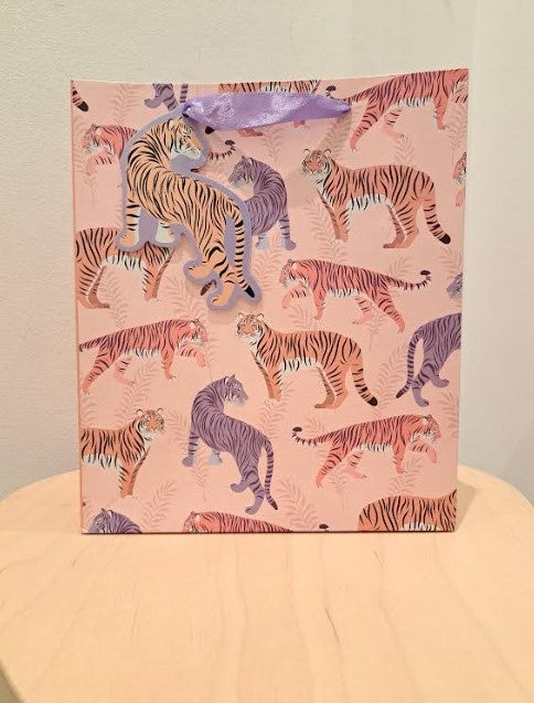 Lavender Tiger Gift Bag - Medium