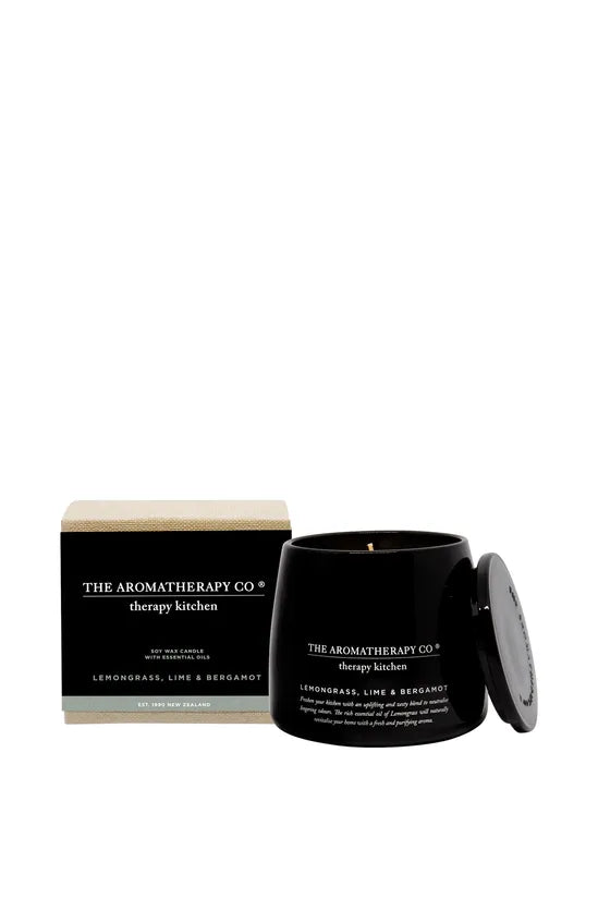 Aromatherapy Kitchen Therapy Candle - Lemongrass Lime & Bergamot