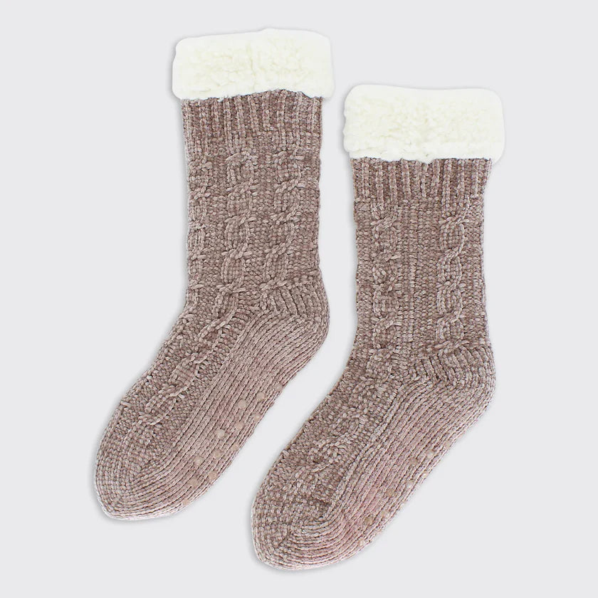 millie mae - Molly Chenille Slipper Socks