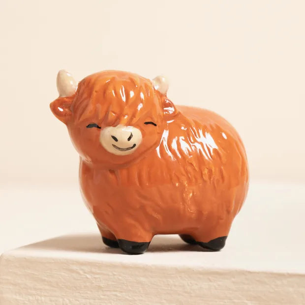 Highland Cow Ceramic Token