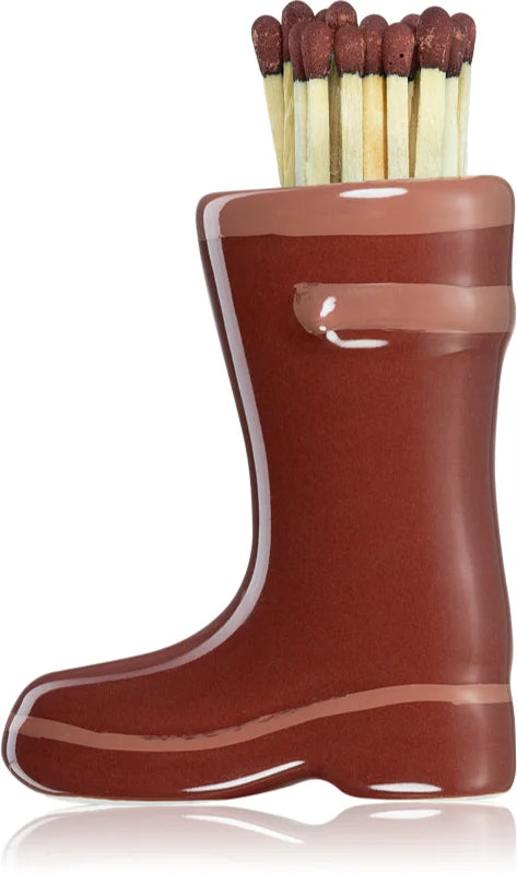 Wellington Boot Match Holder With 25 Matches - Red