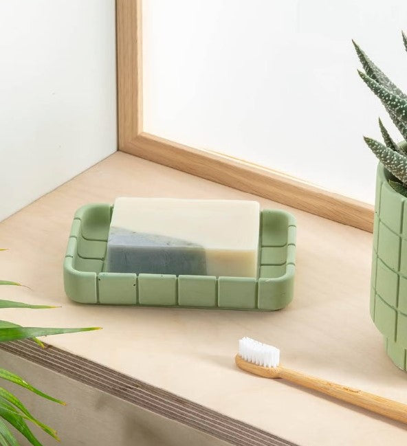 Tile Soap Dish - Palm Green