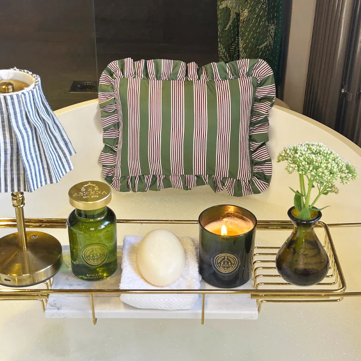 Abahna® - The Original Bath Pillow Pink & green striped