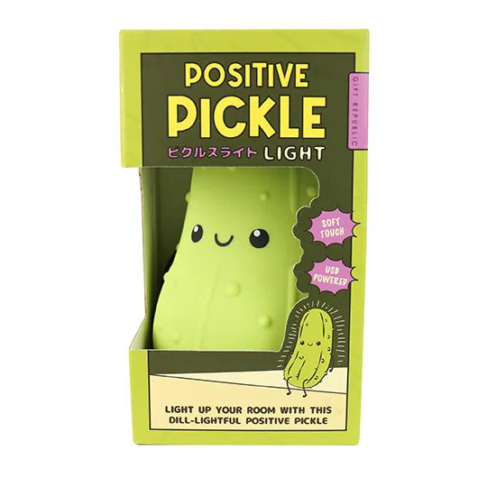 Positive Pickle Light – Soft-Touch Squeezable Novelty Lamp