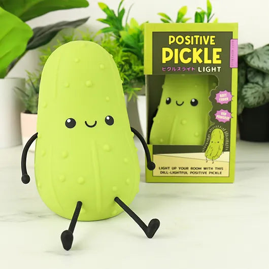 Positive Pickle Light – Soft-Touch Squeezable Novelty Lamp