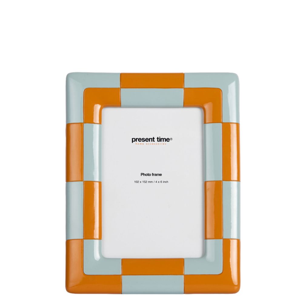 Present Time Photo Frame Firenze Desert Orange/Misty Blue