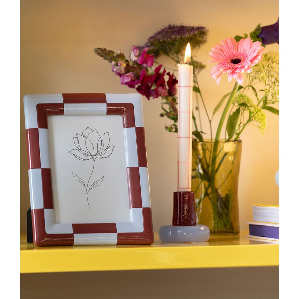 Present Time Photo Frame Firenze Large Burgundy Red/Soft Blue