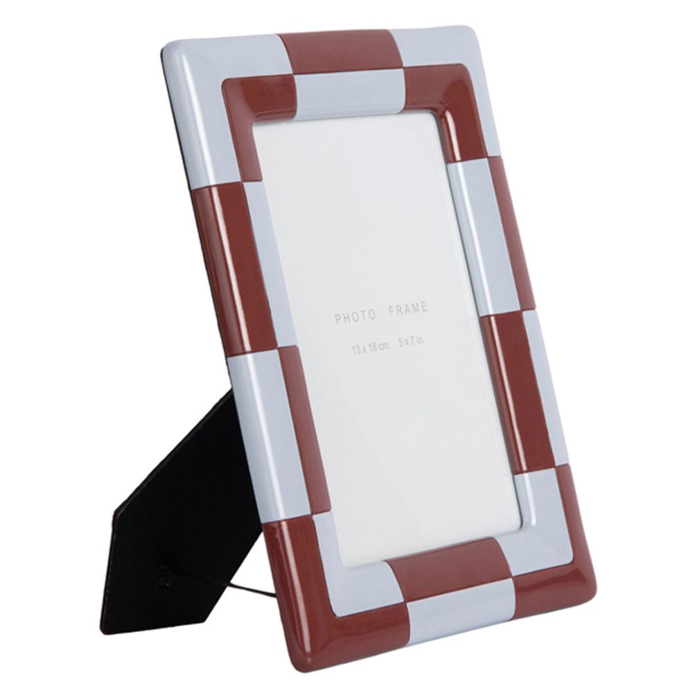 Present Time Photo Frame Firenze Large Burgundy Red/Soft Blue