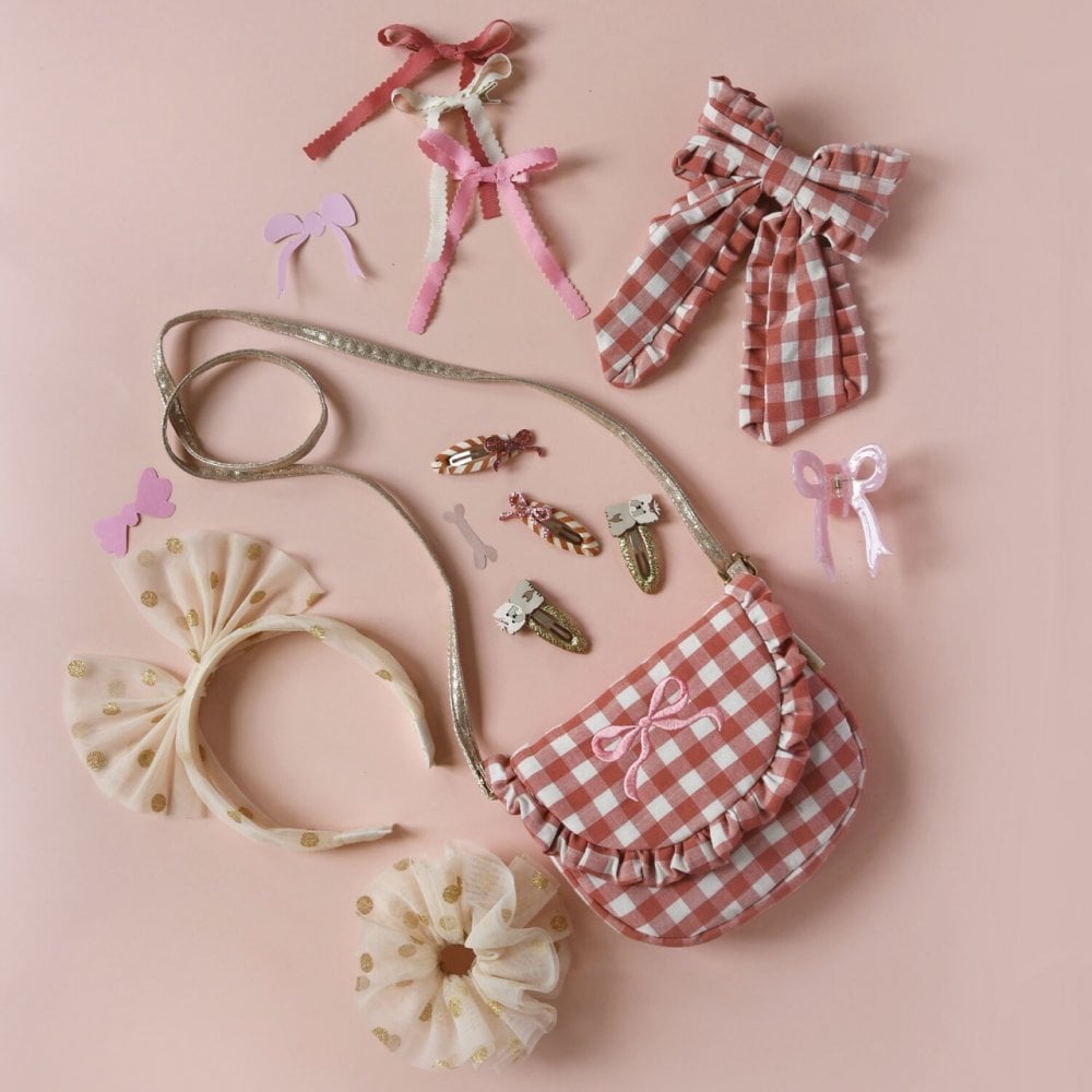 Rockahula Stripy Glitter Bow Hair Clips