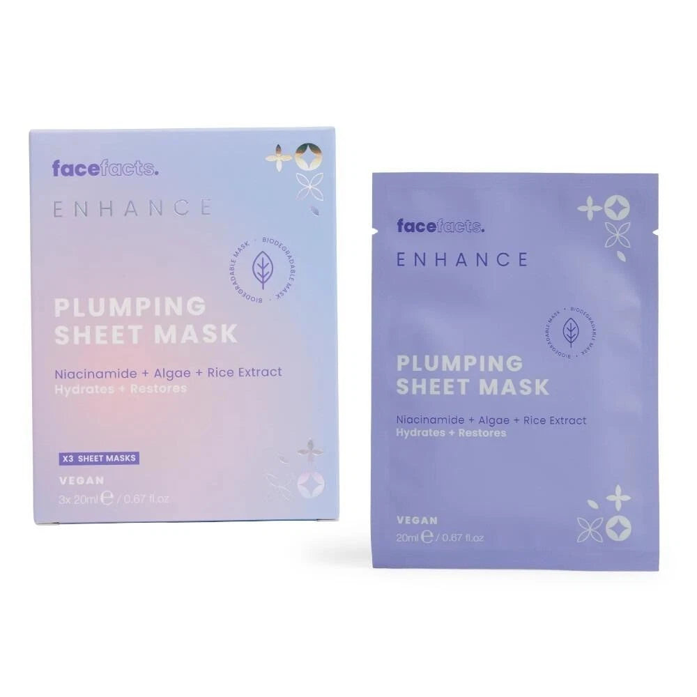 FaceFacts - Enhance Plumping Sheet Masks Multi Pack