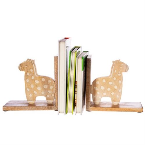 Gina Giraffe Wooden Book Ends