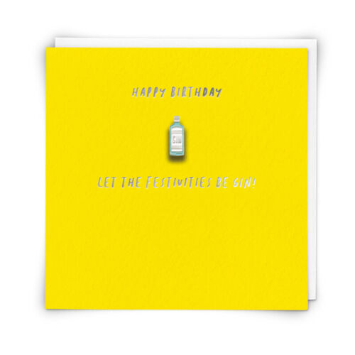 Gin Birthday Card - Gin Pin