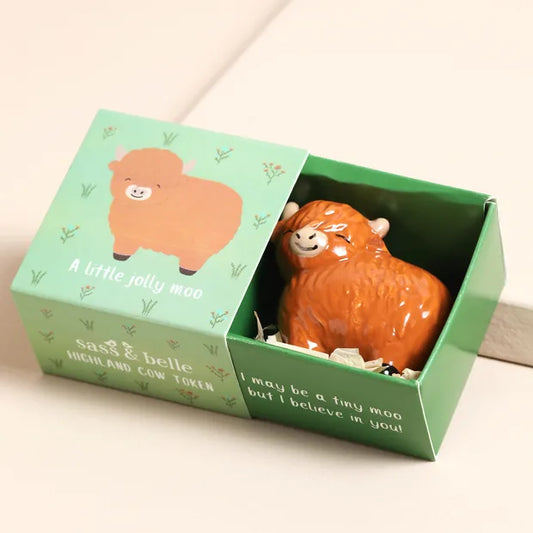 Highland Cow Ceramic Token