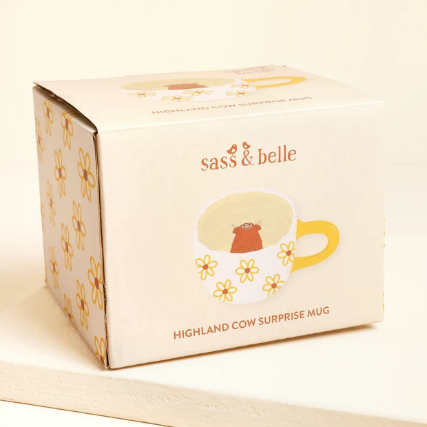 Sass & Belle Surprise Highland Cow Mug