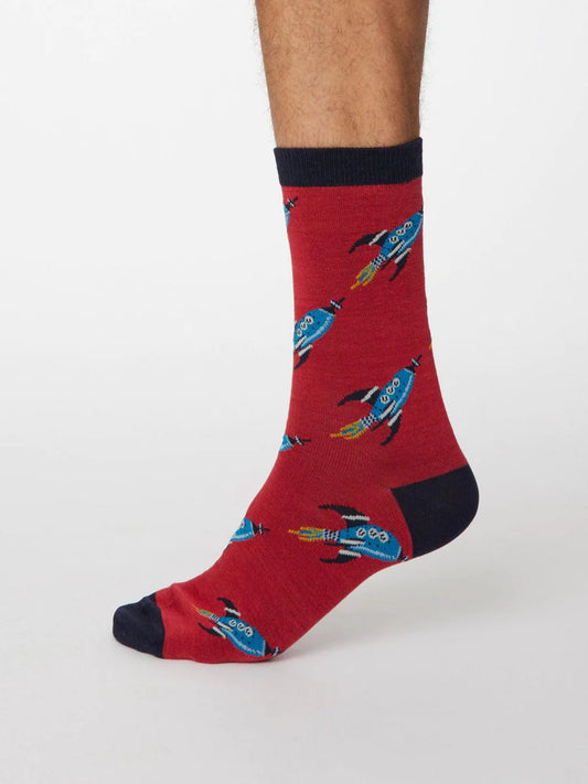 Men's Galassia Socks - Berry Red