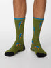Men's Parrot Socks - Olive Green