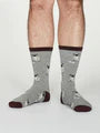 Men's Lyman Dog Socks - Mid Grey Marle