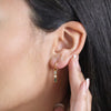 Lisa Angel Stone & Pearl Drop Earrings Gold
