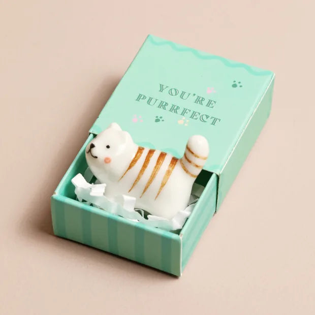 Lisa Angel - Tiny Matchbox Ceramic Cat Token