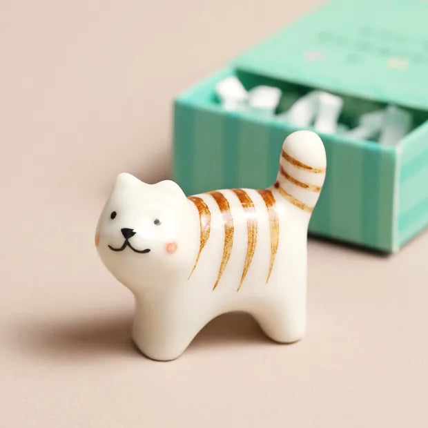 Lisa Angel - Tiny Matchbox Ceramic Cat Token