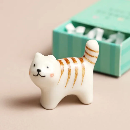 Lisa Angel - Tiny Matchbox Ceramic Cat Token
