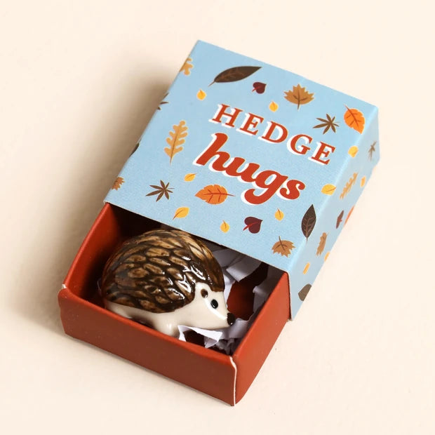 Lisa Angel - Tiny Matchbox Ceramic Hedgehog Token