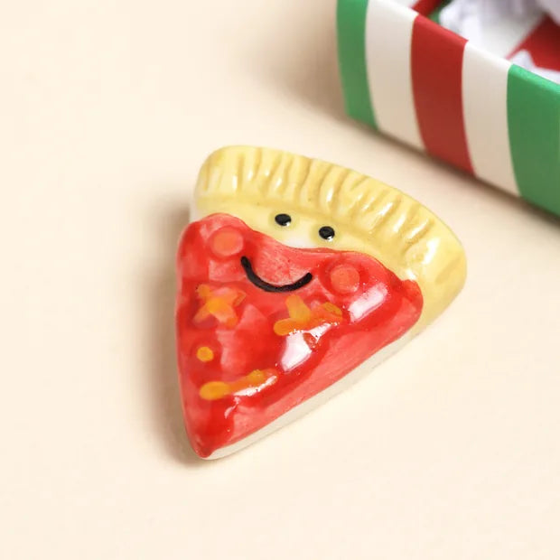 Lisa Angel - Tiny Matchbox Ceramic Pizza Token