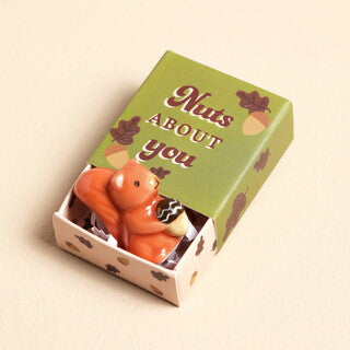 Lisa Angel - Tiny Matchbox Ceramic Squirrel Token