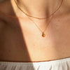Lisa Angel Tiny Orange Gold Necklace