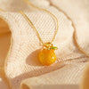 Lisa Angel Tiny Orange Gold Necklace