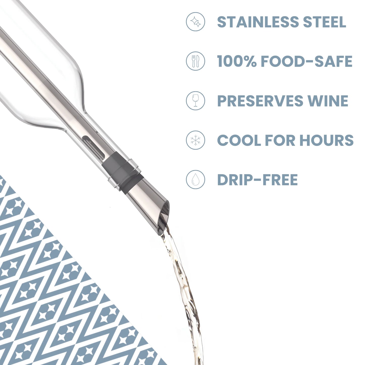 UBERSTAR -  Stainless Steel Wine Chill Stick