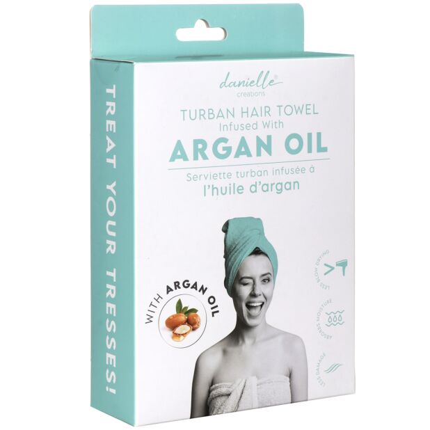 Turban Hair Towel Infused With Argan Oil