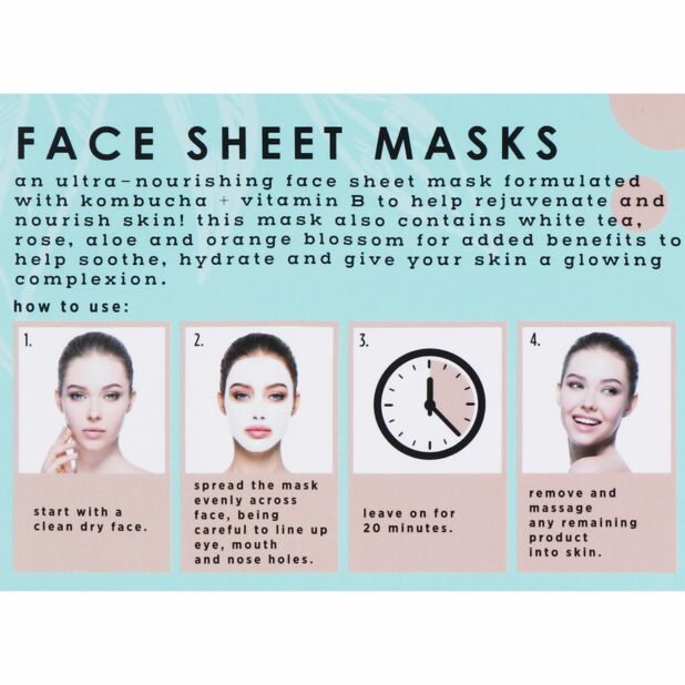 Kombucha Face Sheet Mask - Set of 5