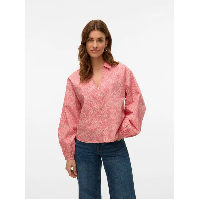 Vero Moda AWARE -  VMPAMMI LS V-NECK TOP VMA In Tea Rose
