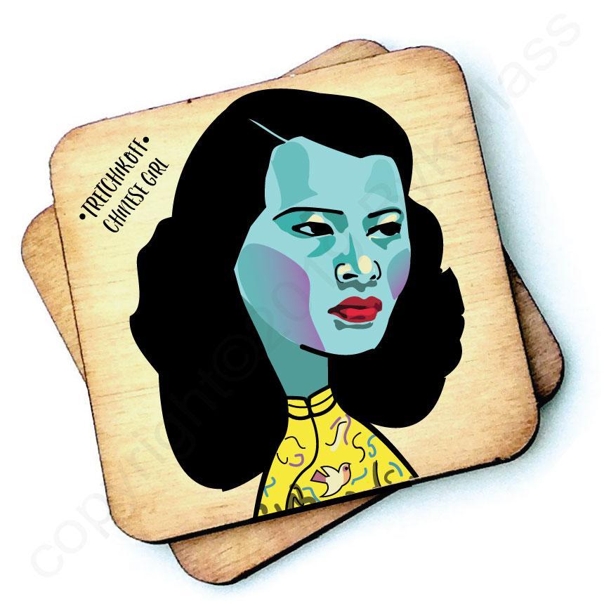 Tretchikoff Chinese Girl Wooden Coaster