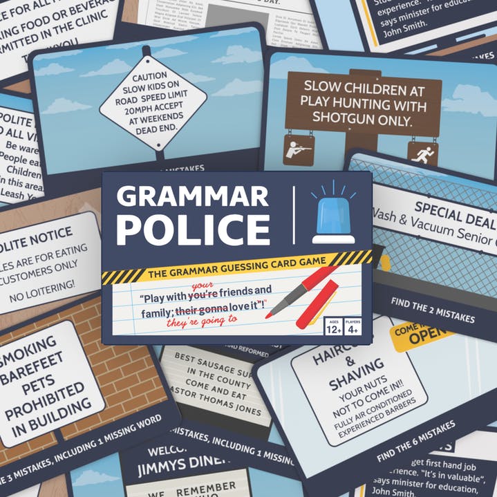 Grammar Police Card Game