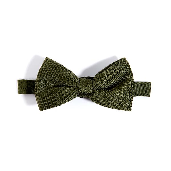 Broni&Bo Moss Green Knitted Bow Tie