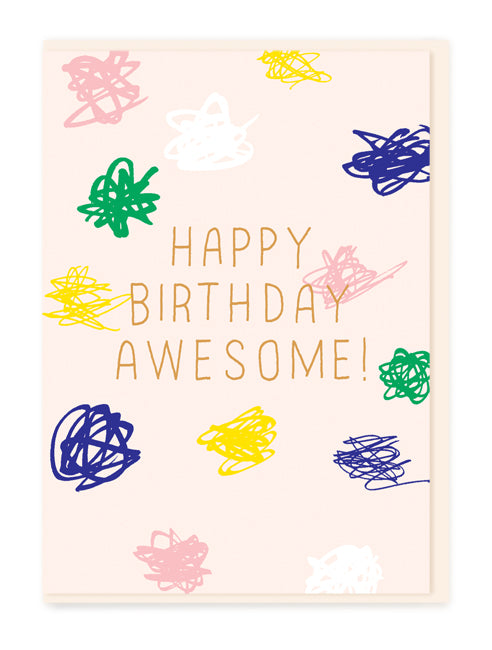 Colourful Scribbles Card