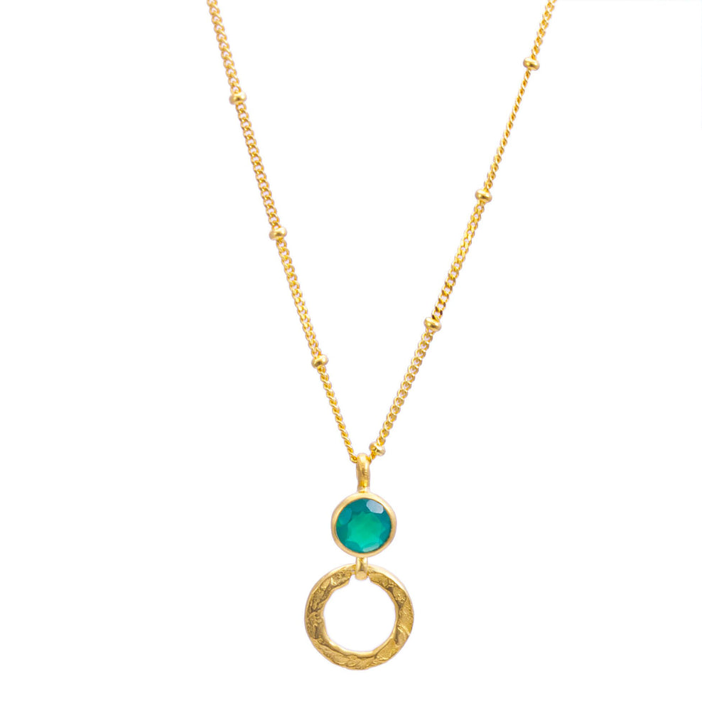 Azuni Larissa Gemstone Necklace Gold