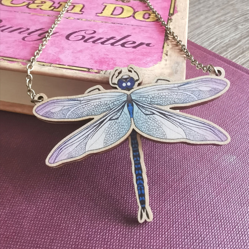 Dragonfly necklace birthday Card