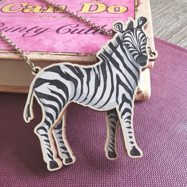 Zebra necklace birthday Card