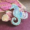Seahorse necklace birthday Card