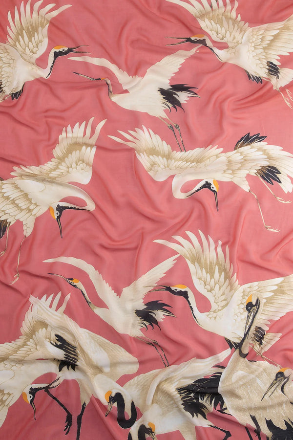 Stork Lipstick Pink Scarf -One Hundred Stars