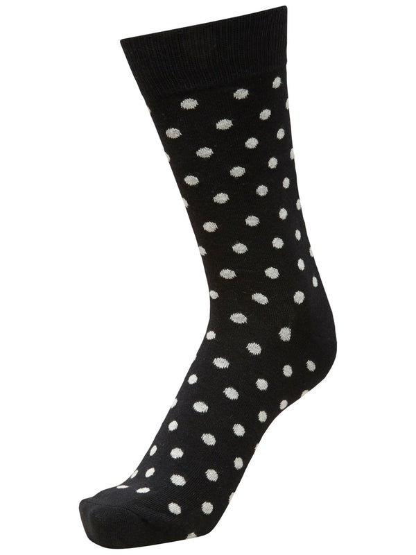 Men's Selected Homme Dot Socks - Black