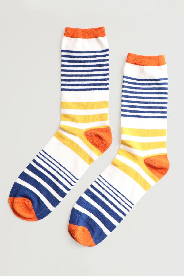 Men's Orange Stripe Bamboo socks