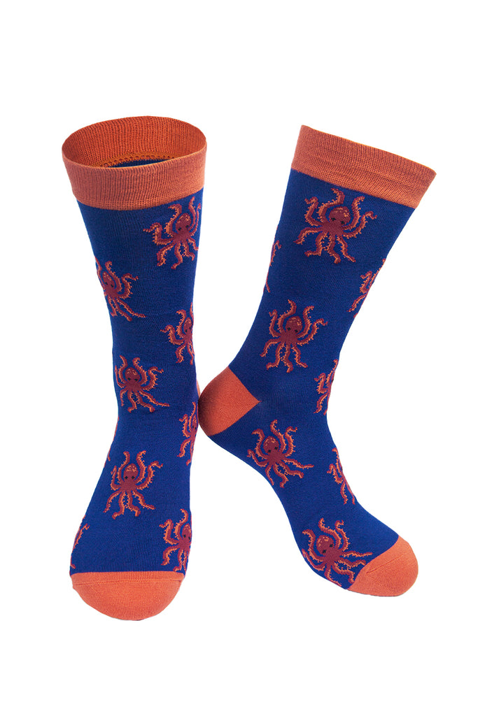 Men's Octopus Print Bamboo Socks