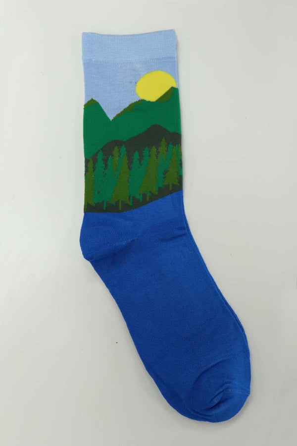 Men's River Landscape Bamboo socks