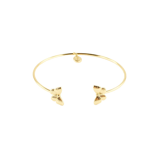 Fable Gold Butterfly Brass bangle