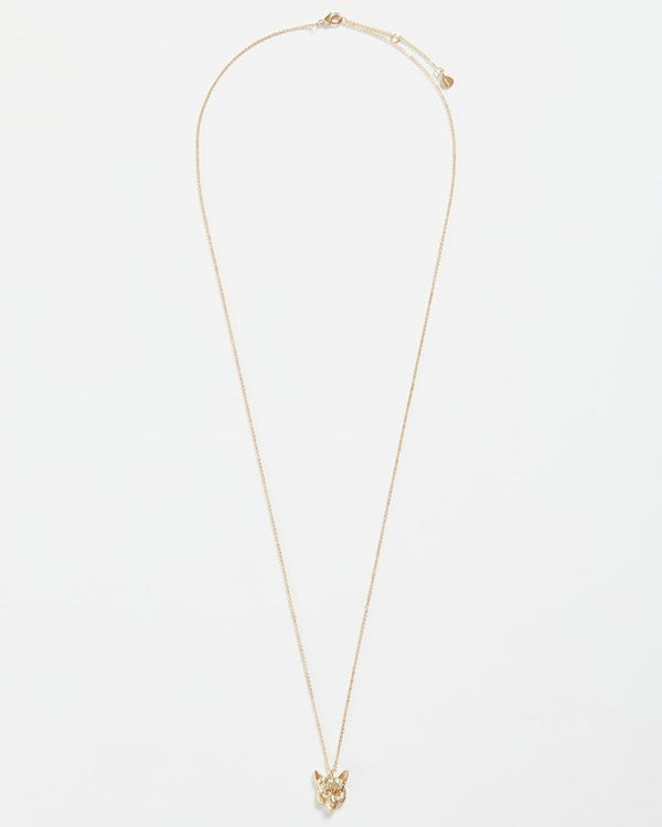 Fable Gold Fox Short necklace